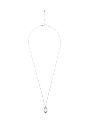 Zilverkleurige halsketting met hanger, Silver, Packshot image number 1