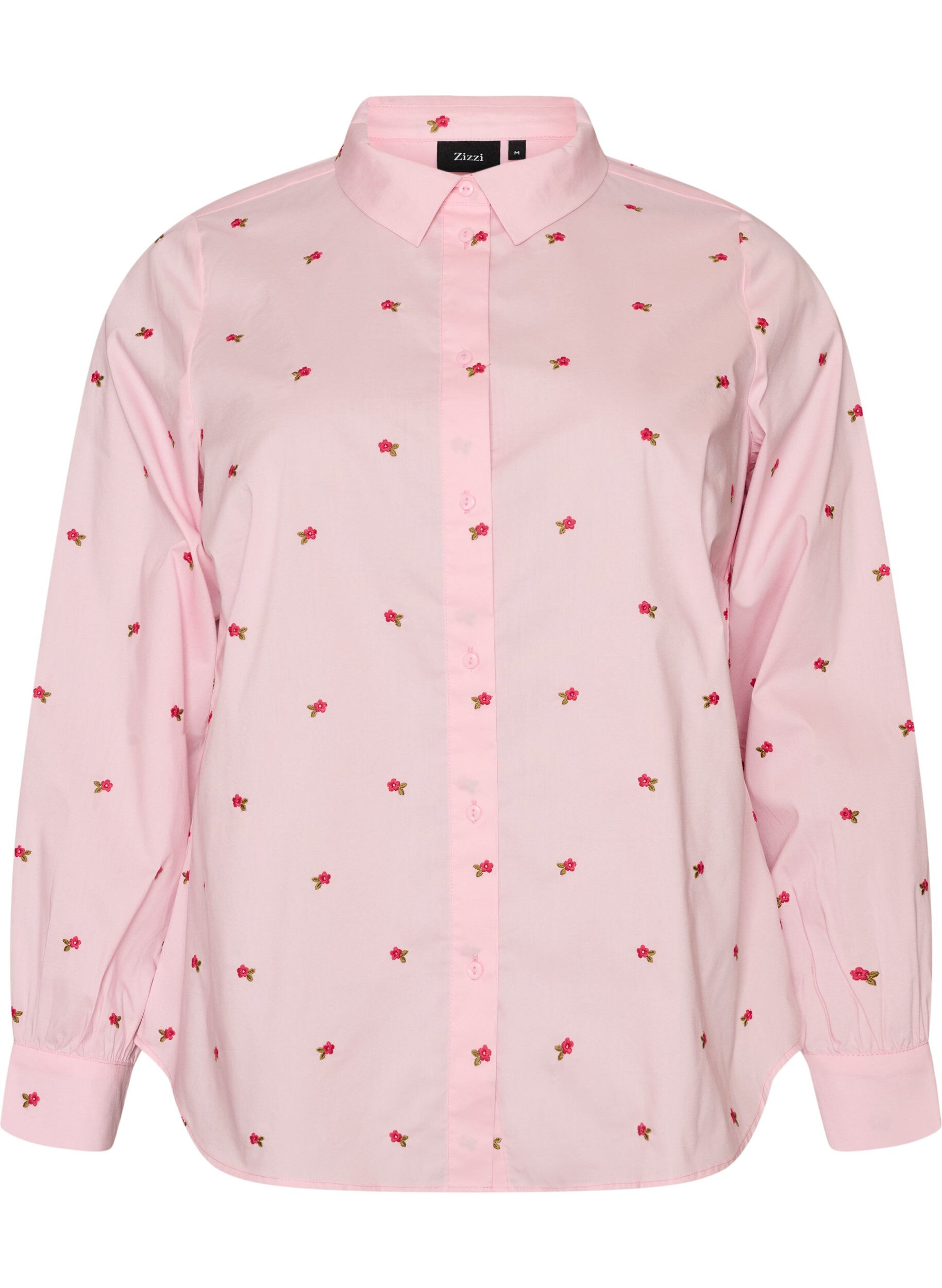 Shirt met geborduurde bloemen