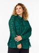 Jacquard overhemd met knopen, Rain Forest, Model image number 0