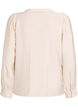 Blouse met V-hals en geborduurde banden, Beige, Packshot image number 1