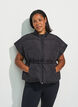 Puffer gilet met verstelbare taille, Zwart, Model image number 0
