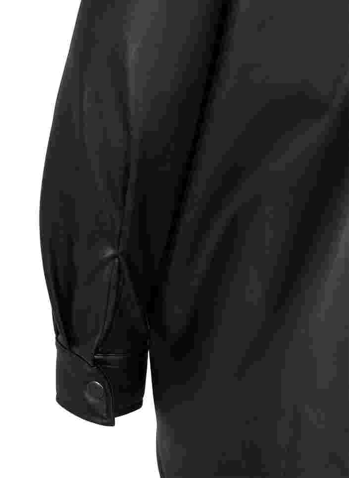 Overhemd in imitatieleer, Black, Packshot image number 3
