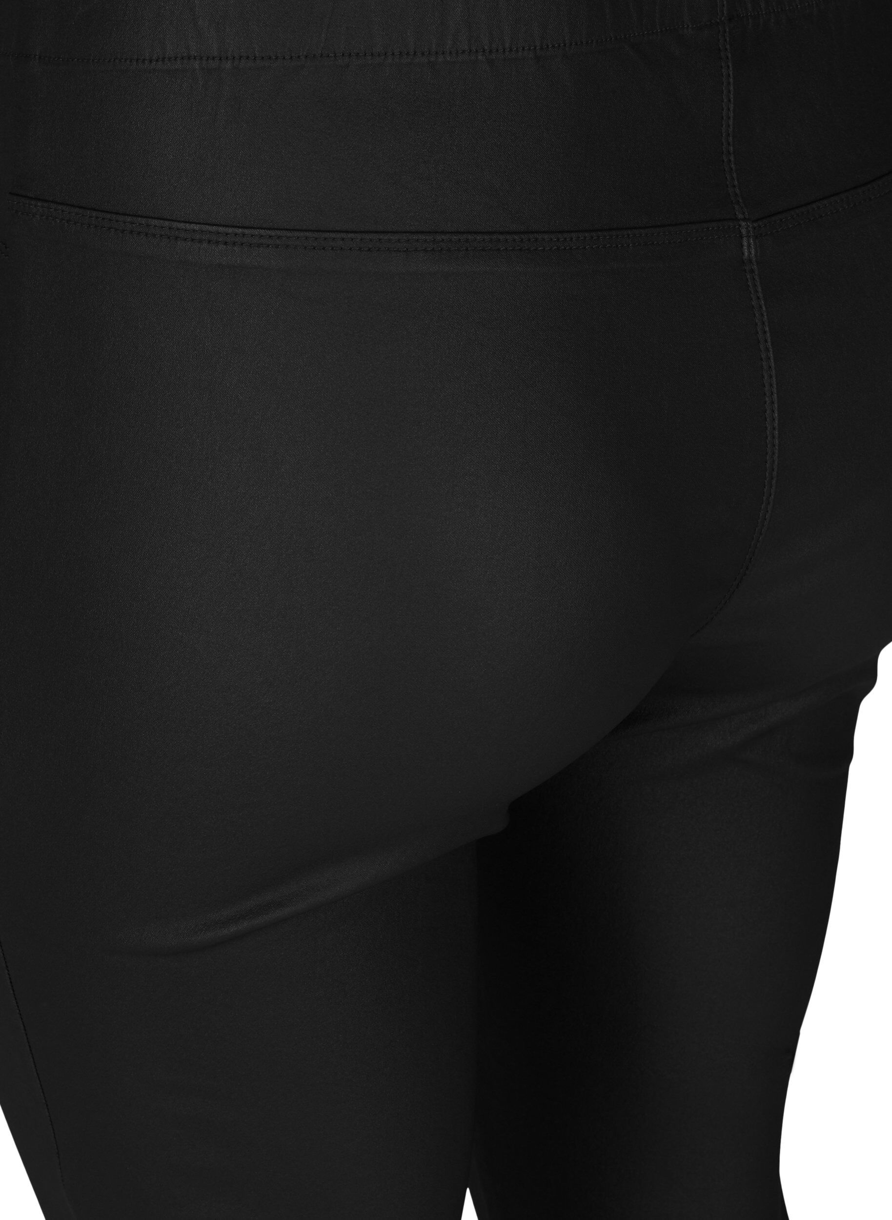 Zizzi Coated legging, Black, Packshot image number 3