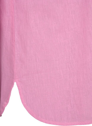 Shirtblouse met knoopsluiting van katoen-linnenmix, Rosebloom, Packshot image number 3