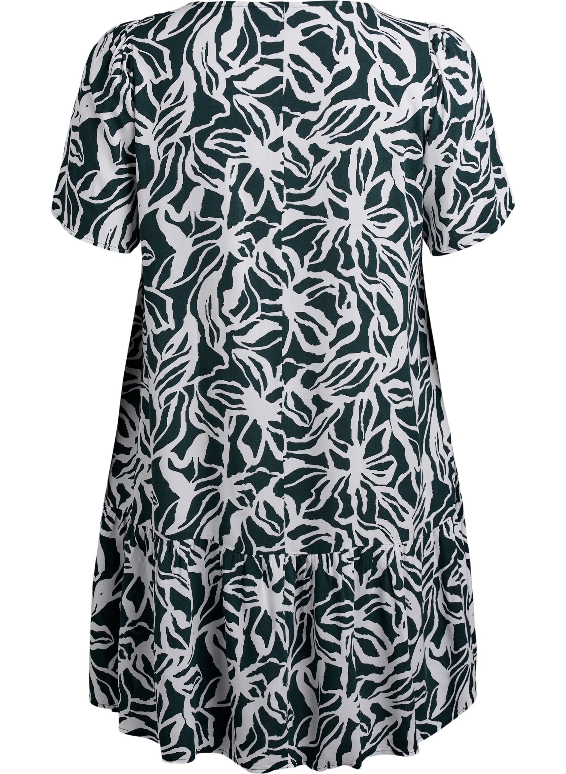 Zizzi FLASH - Jurk van viscose met coupenaad, Groen, Packshot image number 1