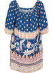 Strandjurk van viscose met print, Blauw, Packshot image number 1
