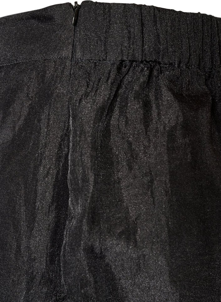 Lange rok in organza-look, Zwart, Packshot image number 4
