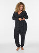 Jersey wikkelblouse met een striksluiting, Zwart, Model image number 4