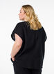 Losse blouse met kapmouwen, Zwart, Model image number 2