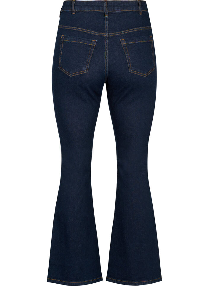Ellen bootcut jeans met hoge taille, Blauw, Packshot image number 1