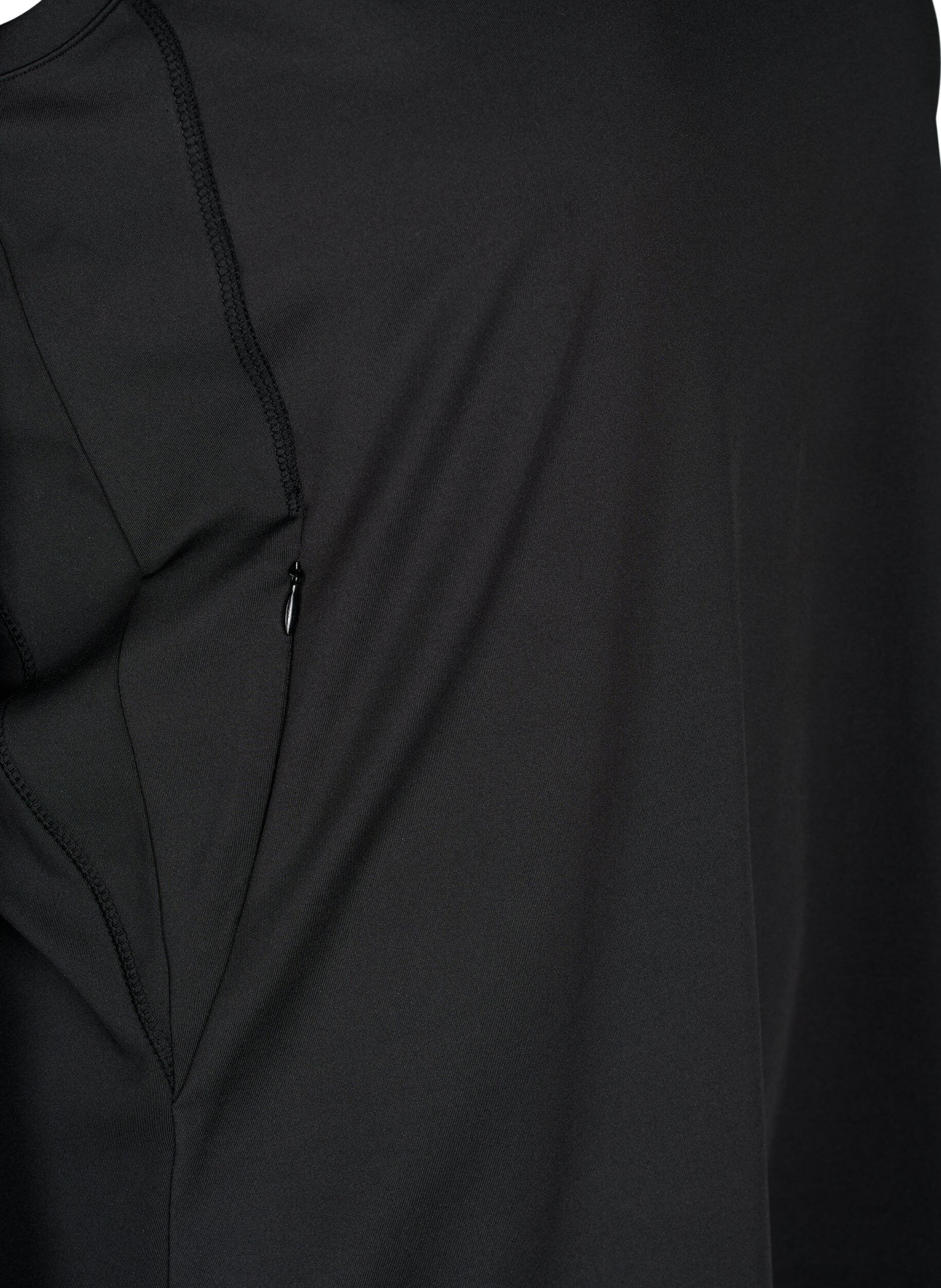 Zizzi Sporttop met racerback rug en mesh, Black, Packshot image number 3