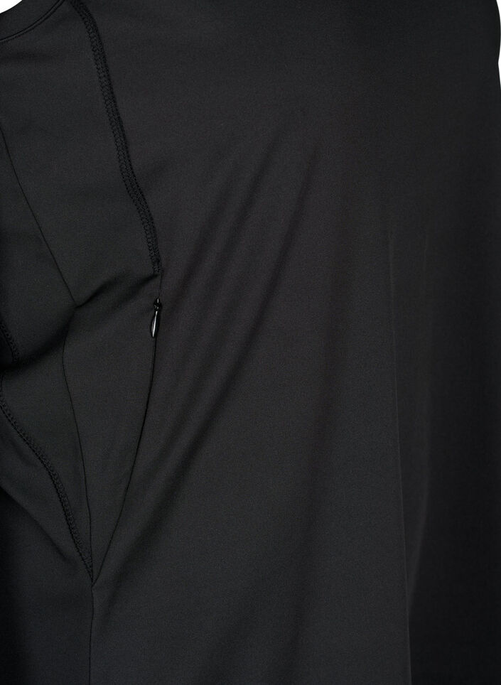 Sporttop met racerback rug en mesh, Black, Packshot image number 3