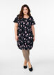 Katoenen jurk met korte mouwen en print, Zwart, Model image number 1