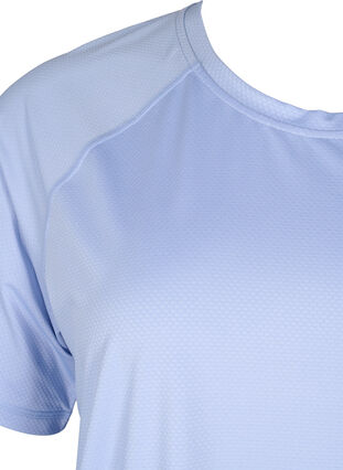Trainings-T-shirt met achterkant van mesh, Zen Blue, Packshot image number 2
