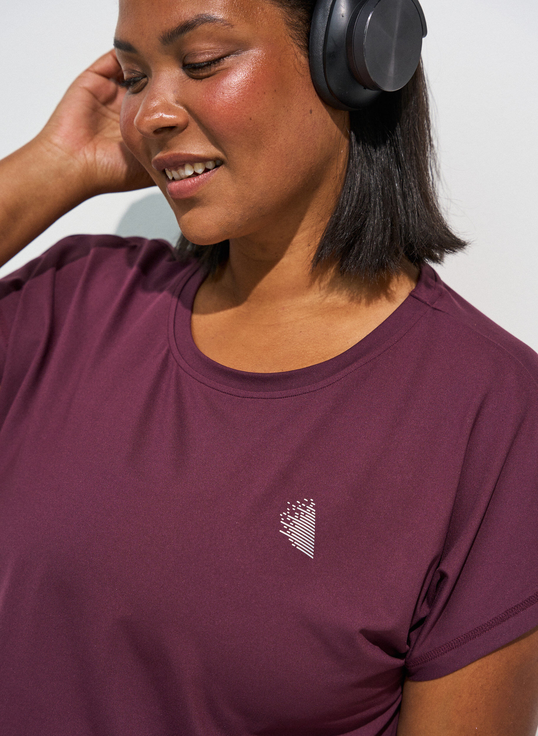 ZizziEffen gekleurd trainingsshirt, Rood, Model image number 4
