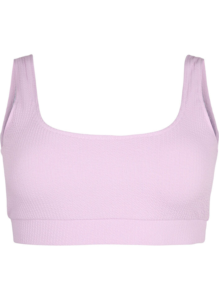 Bikinitop met crêpestructuur, Orchid Bouquet, Packshot image number 0