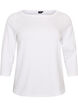 Basic T-shirt met boothals en 3/4-mouwen, Wit, Packshot image number 0