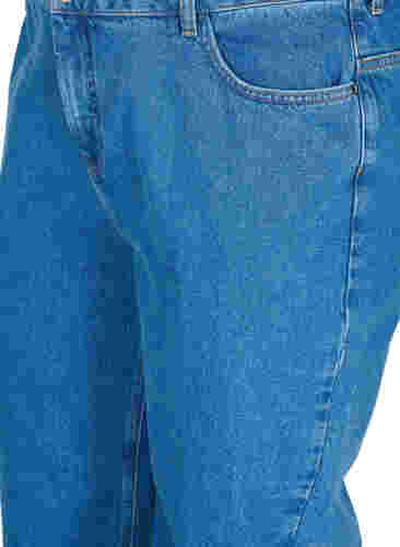 Straight jeans met hoge taille, Blue denim, Packshot image number 2