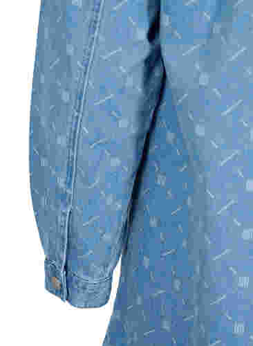 Denim overhemd met print, Light blue denim, Packshot image number 3