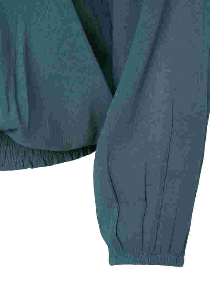 Viscose blouse met smok, Sea Pine, Packshot image number 3