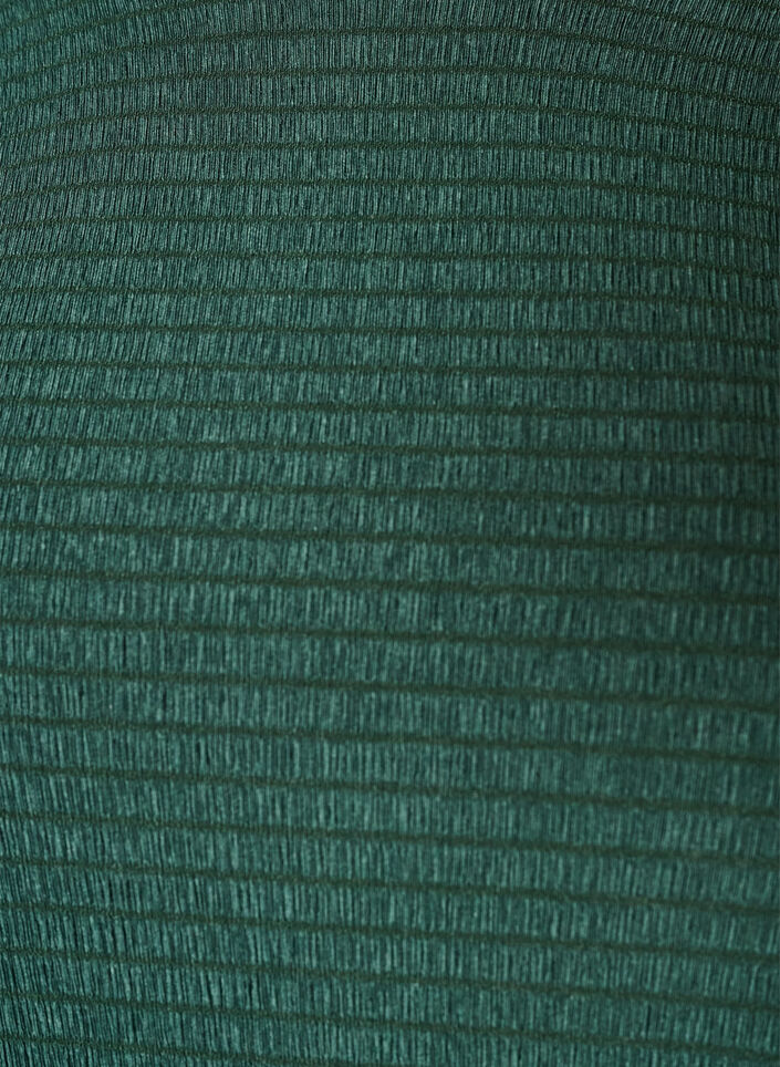 Blouse met structuur en golvende randen, Groen, Packshot image number 2