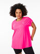 Effen gekleurd trainingsshirt, Roze, Model image number 0