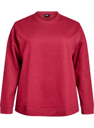 Sweatshirt met ronde hals, Rood