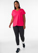 Losvallend trainings-T-shirt met V-hals, Roze, Model image number 1