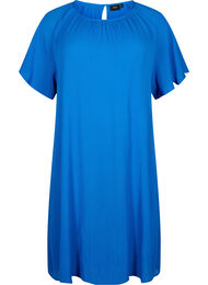 Viscose jurk met korte mouwen, Victoria blue