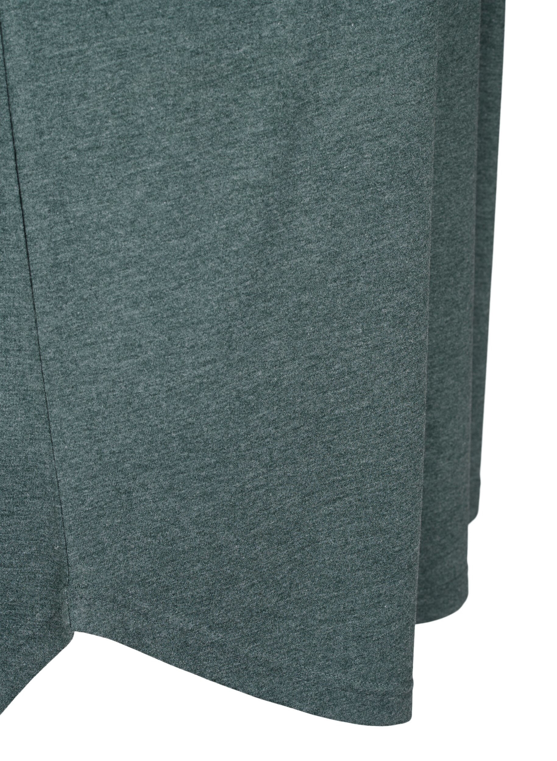 Zizzi Nachtjapon met korte mouwen en tekstopdruk, , Packshot image number 3