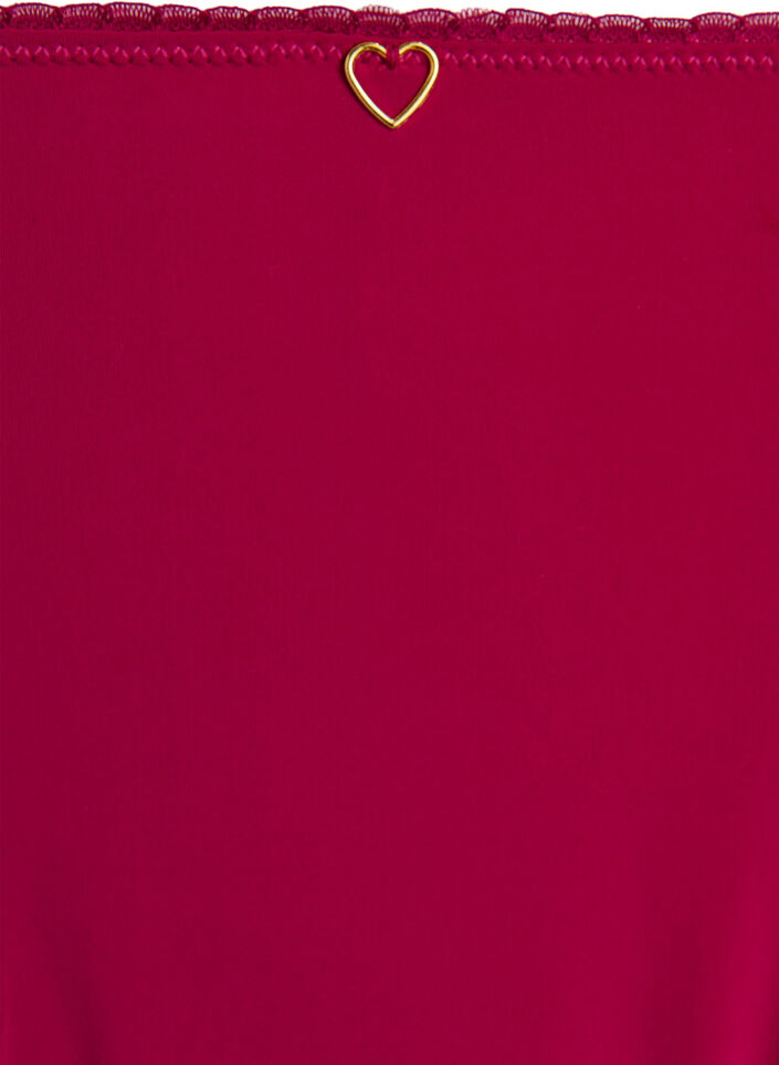 Microfiber Braziliaanse slip met kanten details, Boysenberry, Packshot image number 2