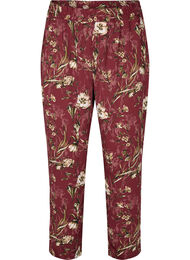 Pyjama broeken met print, Cabernet Flower Pr.