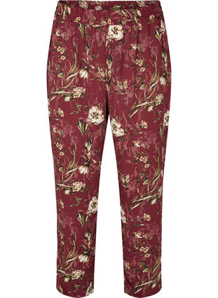 Pyjama broeken met print, Cabernet Flower Pr., Packshot image number 0