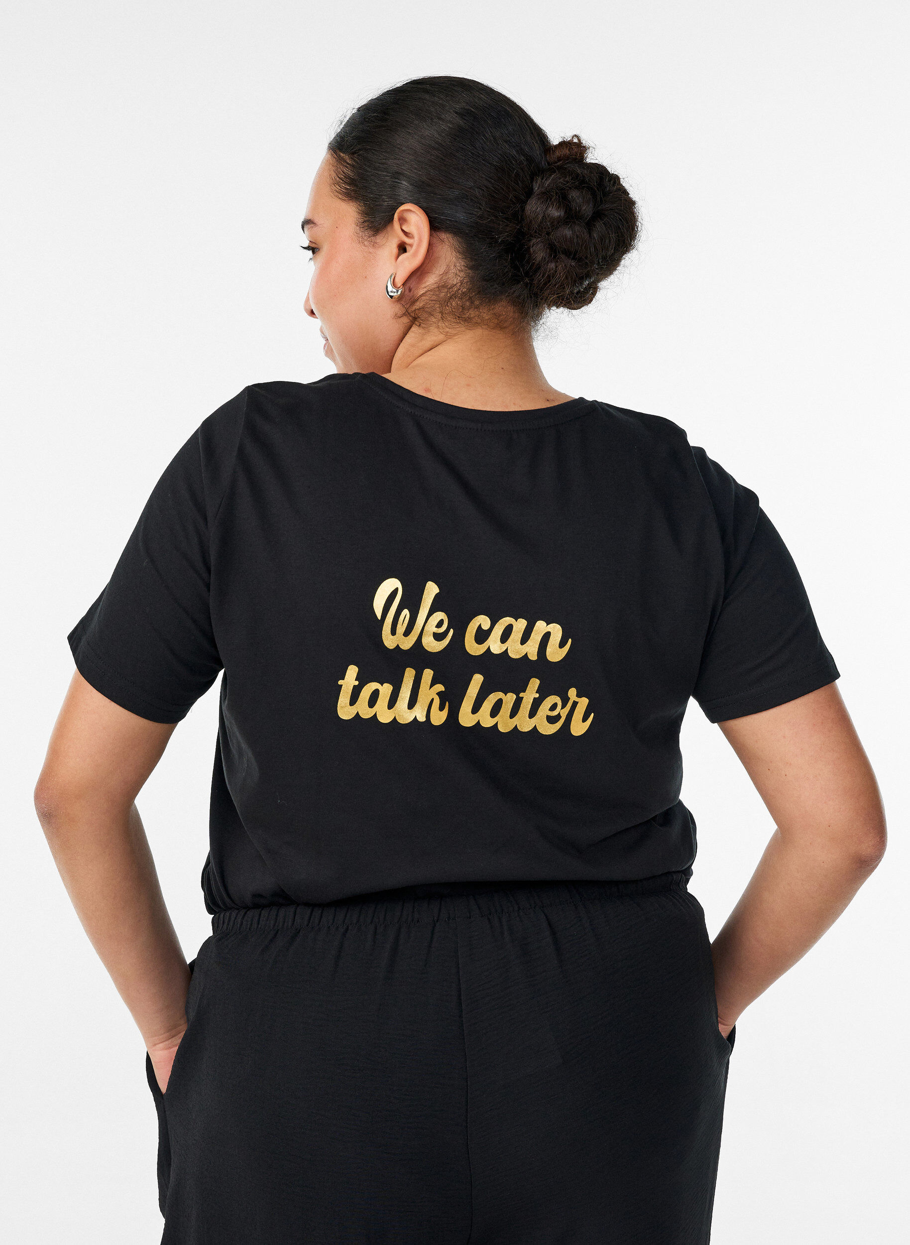 ZizziT-shirt met motief, Zwart, Model image number 2