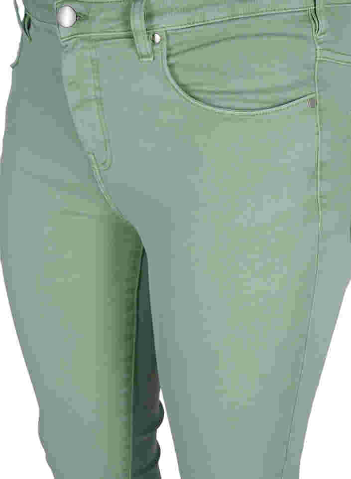 Super slim fit Amy jeans met hoge taille, Frosty Green, Packshot image number 2