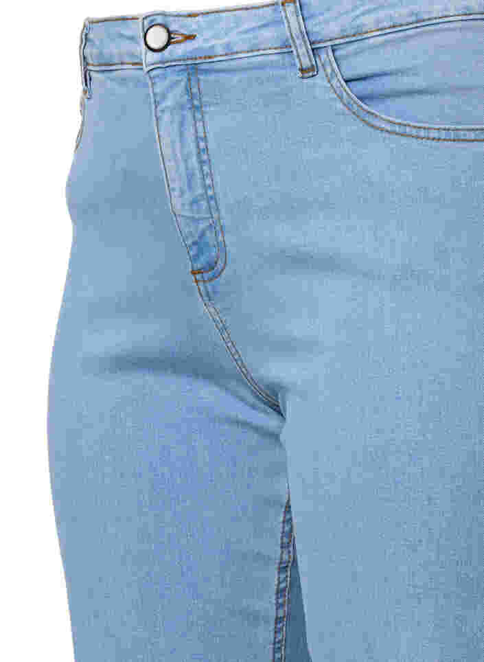 High waist Gemma jeans met gat op de knie, Ex Lgt Blue, Packshot image number 2