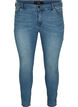 Cropped Amy jeans met hoge taille en strikje, Blue denim, Packshot image number 0