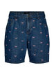 Geborduurde denim shorts, Blauw, Packshot image number 0