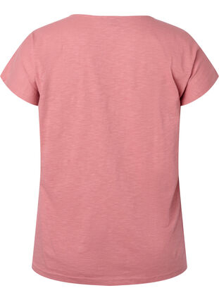 Katoenen t-shirt met bladprint, Old Rose W. Leaf, Packshot image number 1