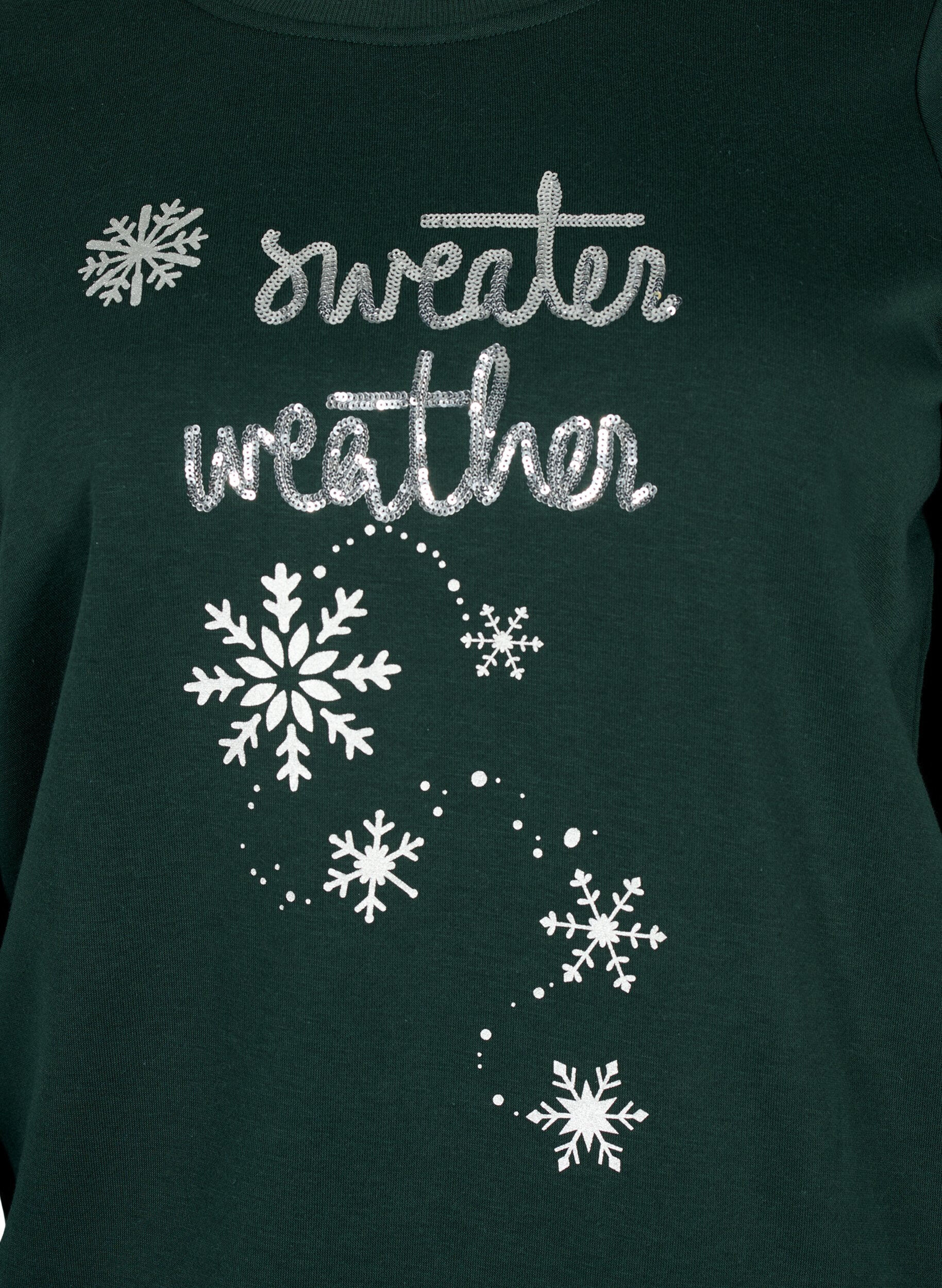 Zizzi Kerst sweatshirt, Scarab SWEATER, Packshot image number 2