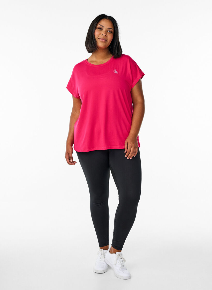 Effen sportshirt, Roze, Model image number 1