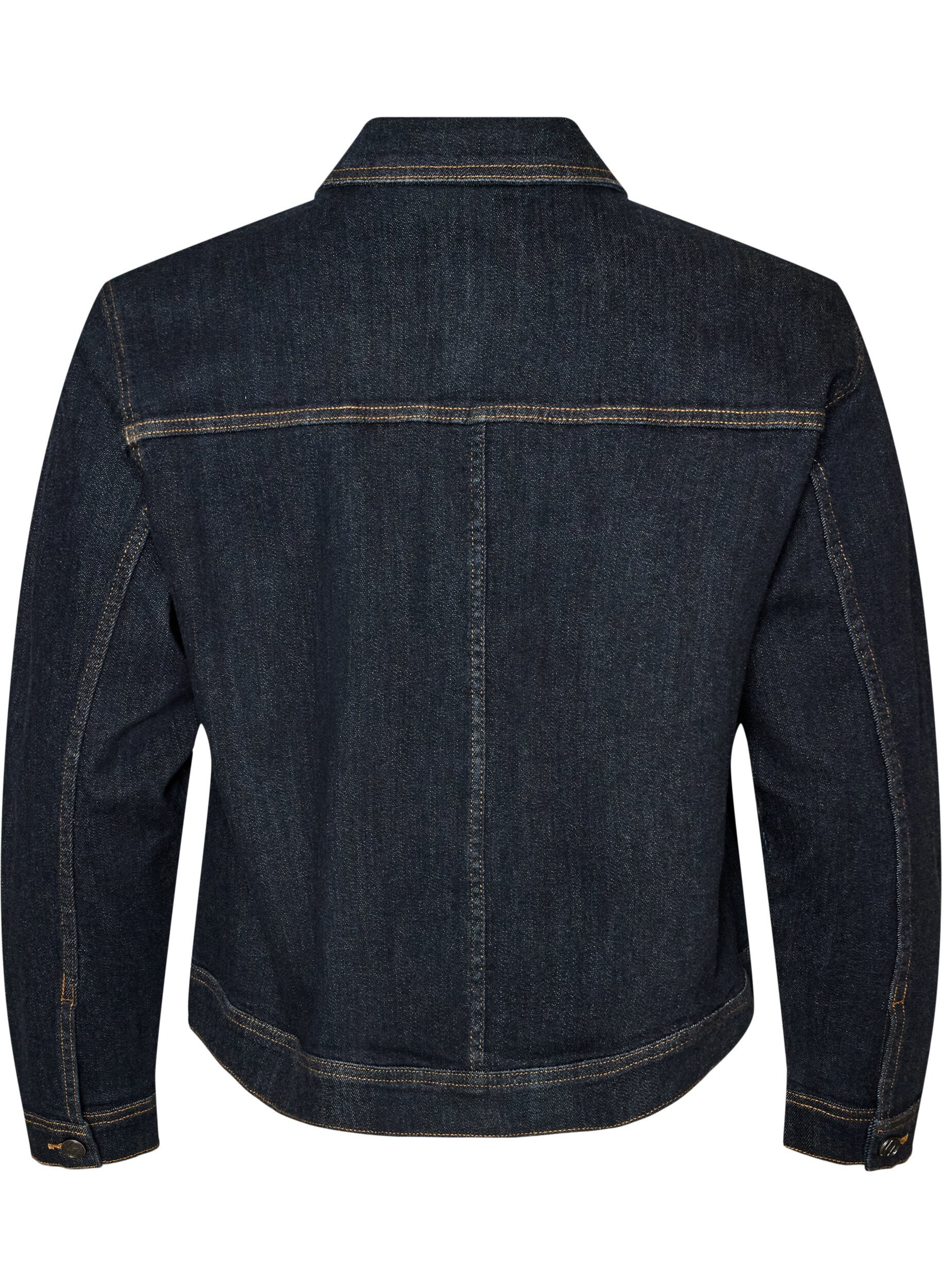 ZizziKlassiek denimjack met contrasterend stiksel, Blauw, Packshot image number 1