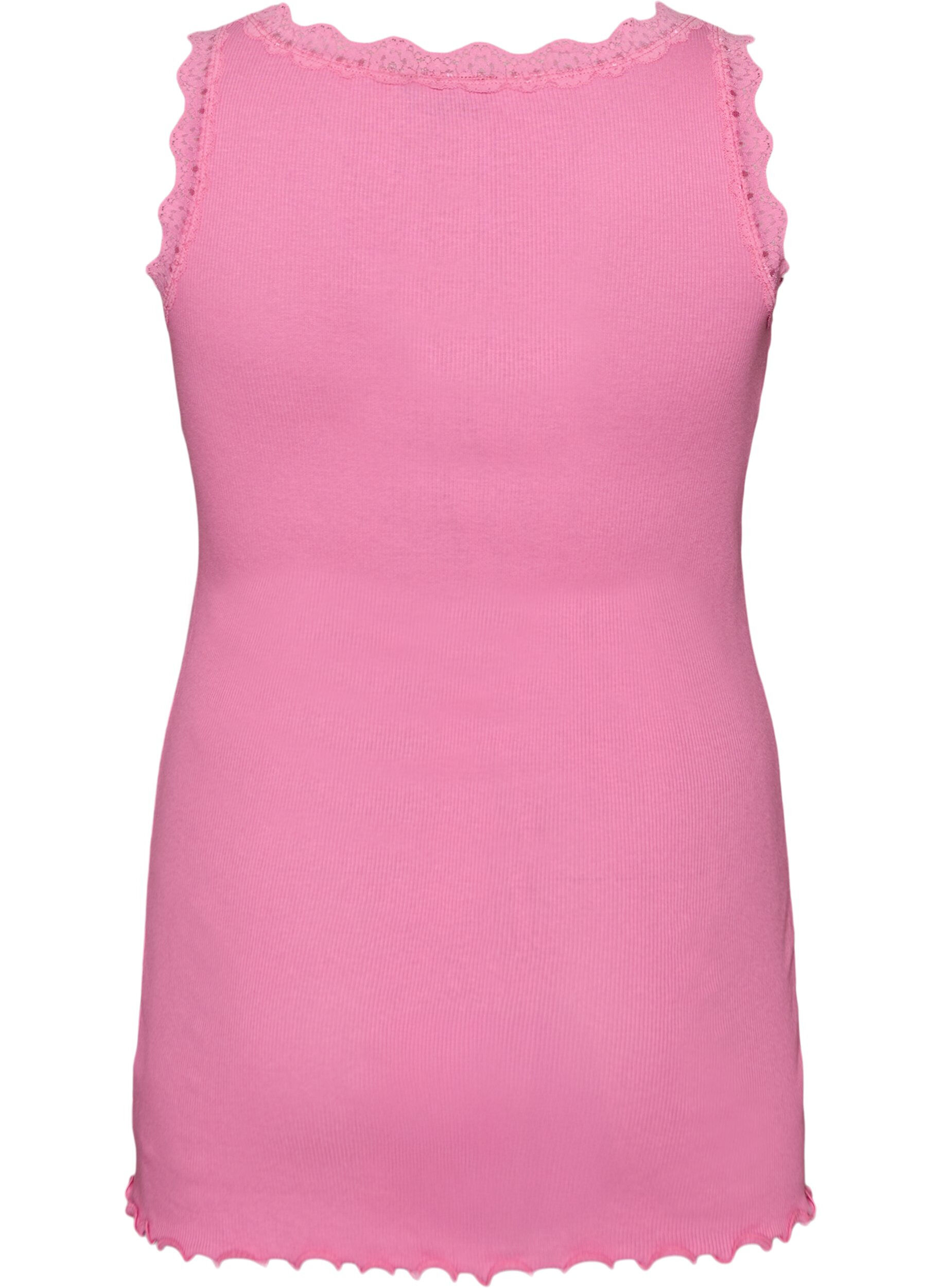 ZizziTop met kant, Roze, Packshot image number 1