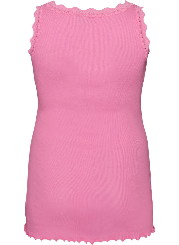 Top met kant, Roze, Packshot image number 1