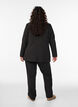 Broek met zakken en rechte pijpen, Zwart, Model image number 1