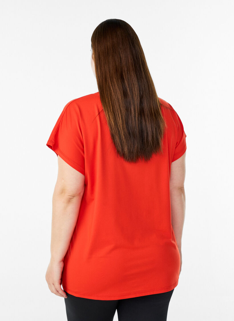 Effen gekleurd trainingsshirt, Oranje, Model image number 2