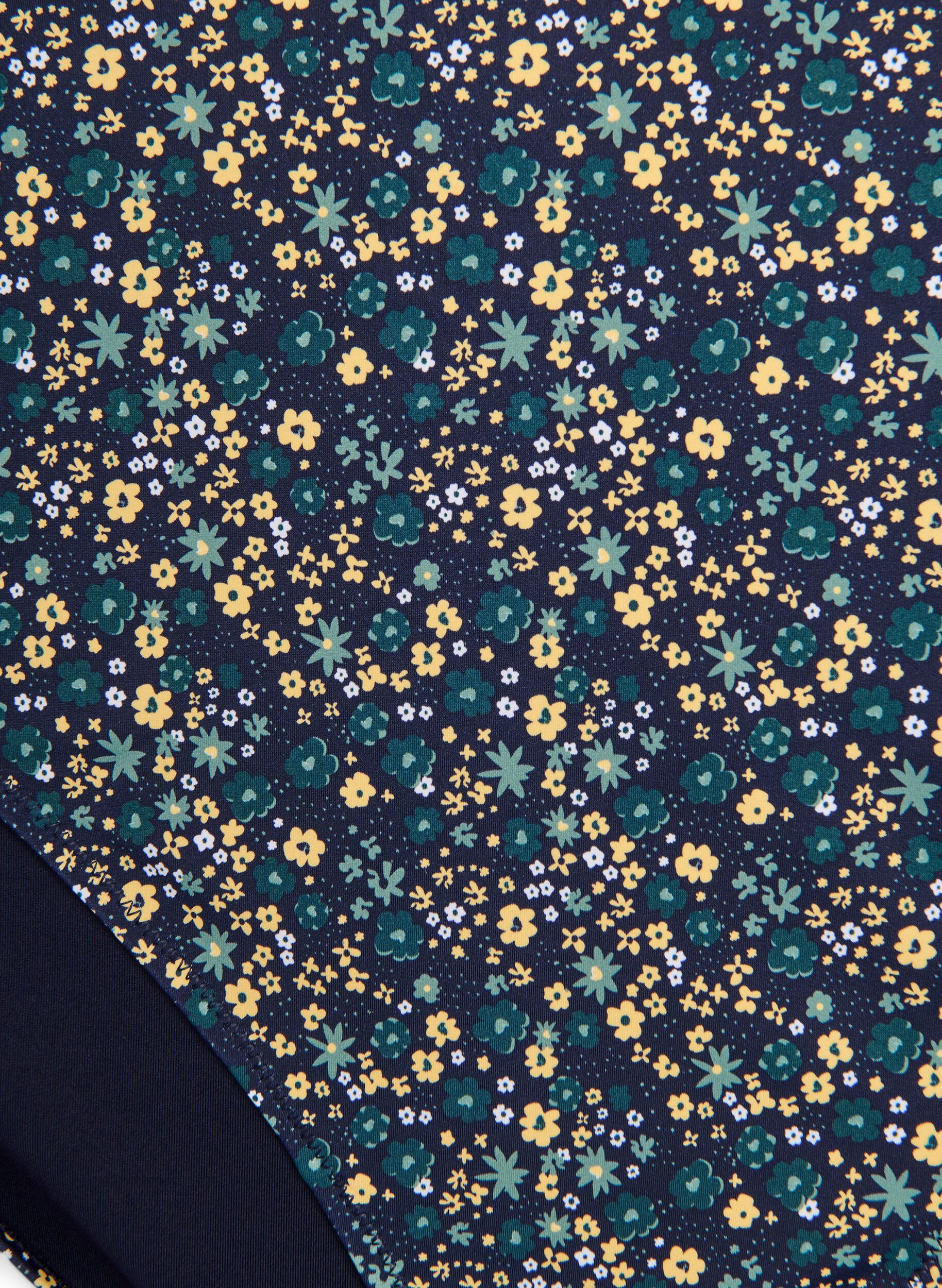 Zizzi Bikinibroekje met print en hoge taille, Groen, Packshot image number 2