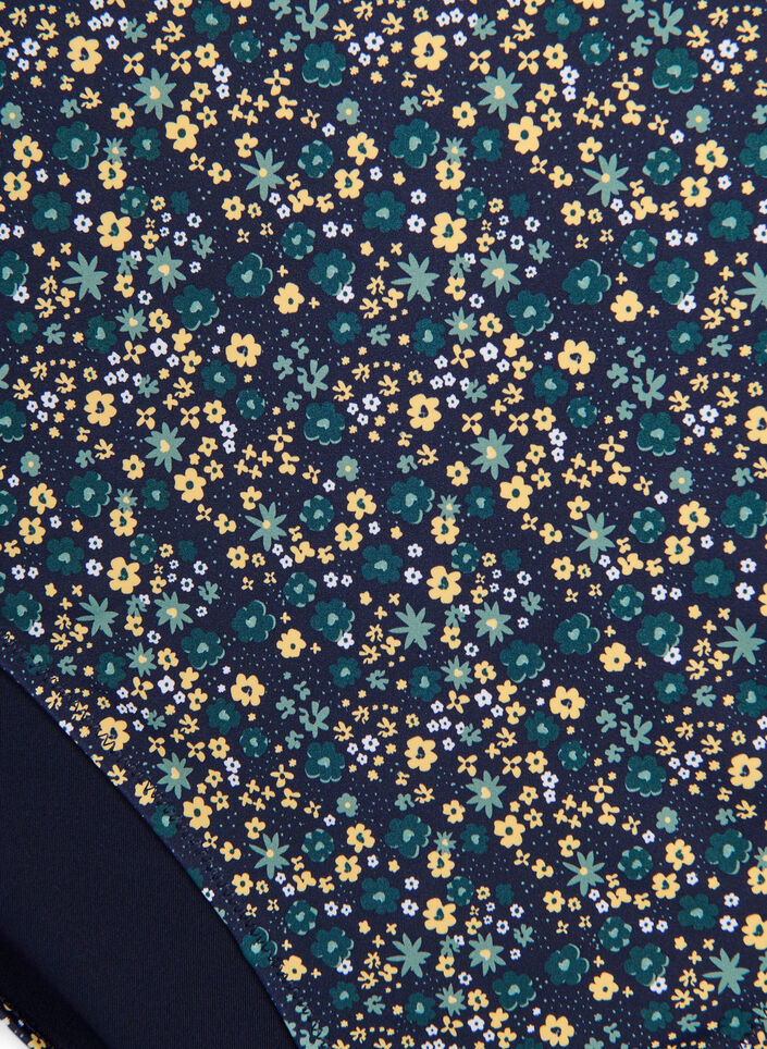 Bikinibroekje met print en hoge taille, Groen, Packshot image number 2