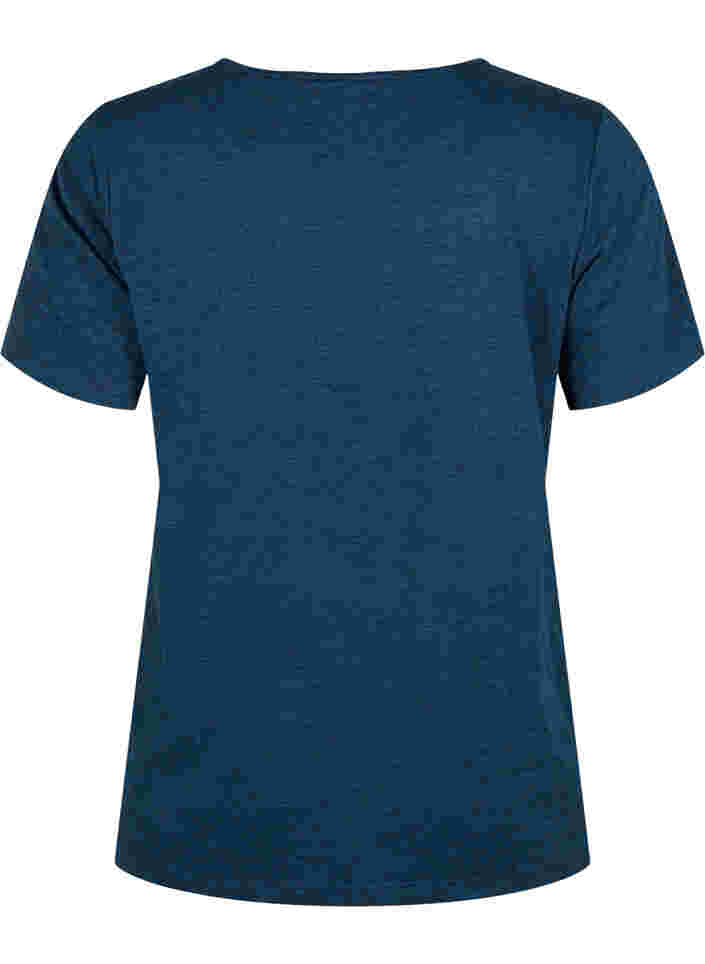 Gemêleerd trainings t-shirt met ronde hals, Night Sky Mel., Packshot image number 1