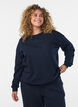 Sweatshirt met tekstprint, Blauw, Model image number 0